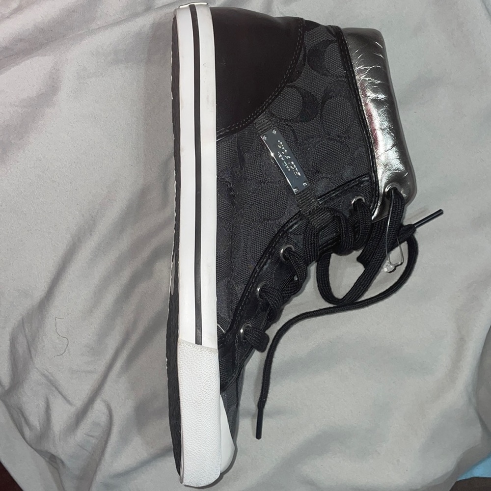 Coach hi top tennis shoes